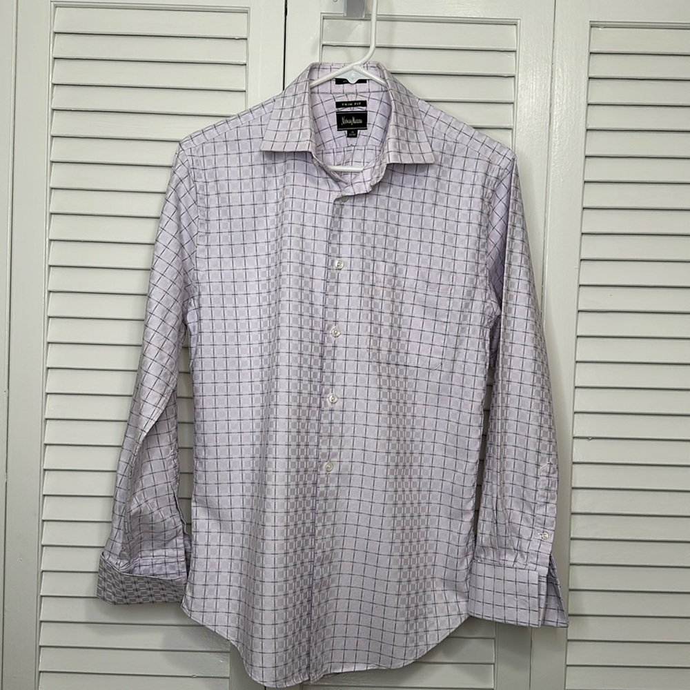 Neiman Marcus French Cuff Lavender Dress Shirt